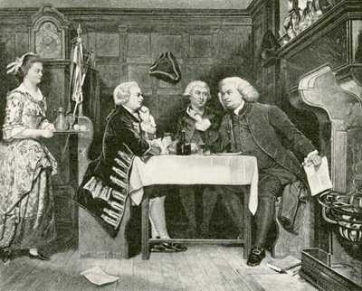 Johnson, Goldsmith et Boswell à la taverne Mitre - Eyre Crowe